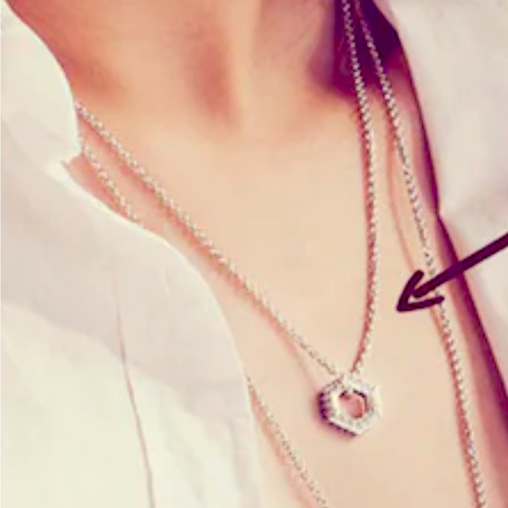 Bcouture Keepsake Necklace - silver Honeycomb Charm